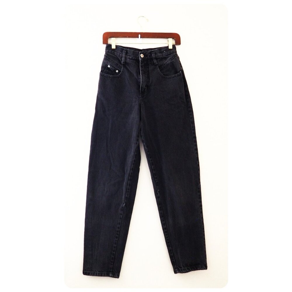 Vintage STEEL Black High Rise Denim Jeans sz 5